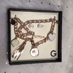 G by Guess earrings and bracelet set